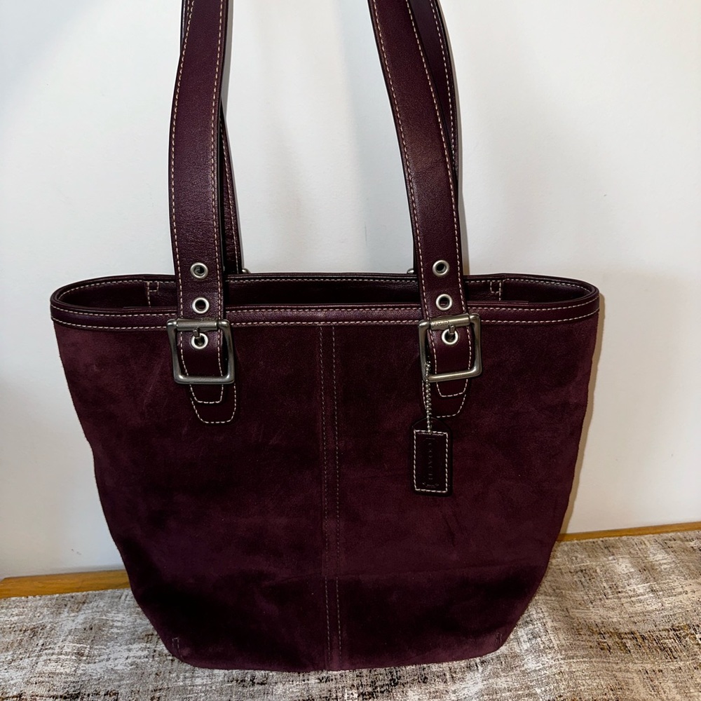 NWOT Suede Coach Purse